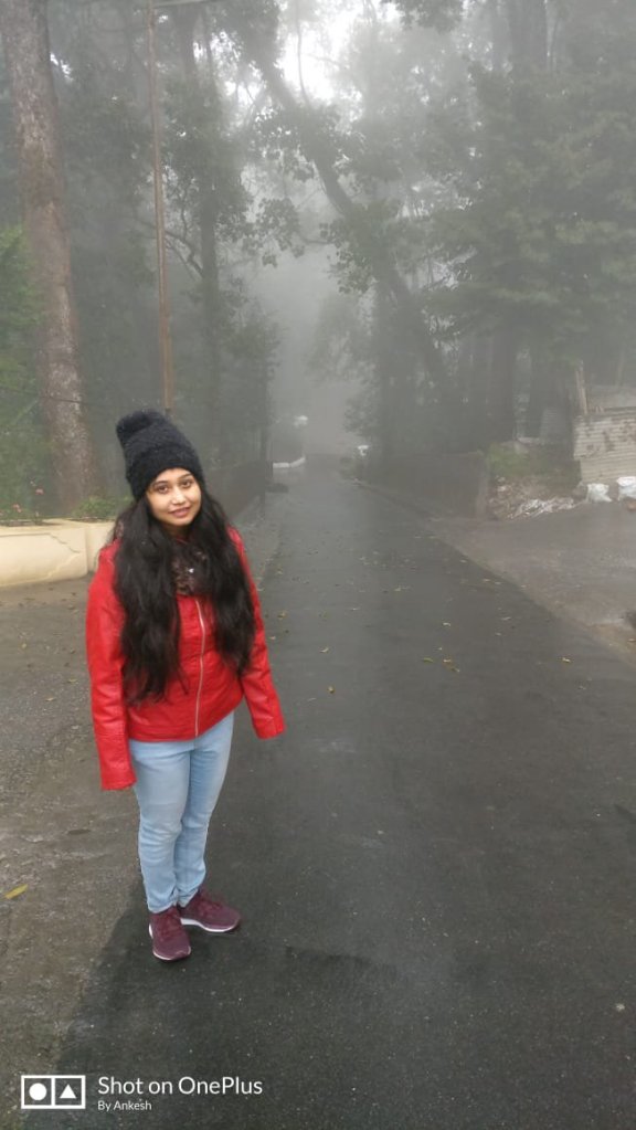 Getting wet in the Gangtok drizzle in January 2020